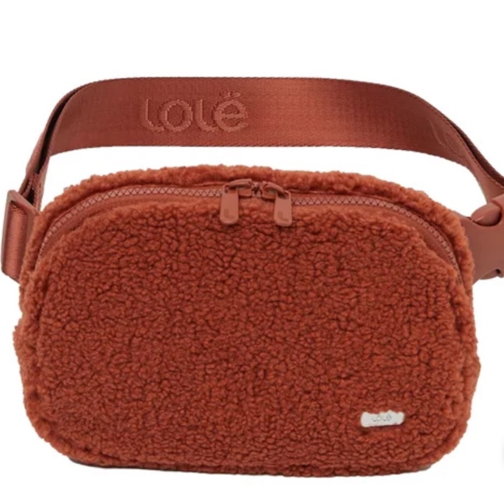 Copper Sherpa Belt Bag with Adjustable Strap